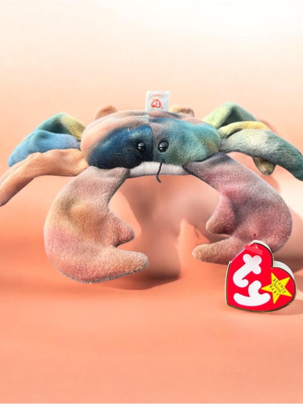 Ty Claude the Crab – Rainbow Tie-Dye Soft beanie baby